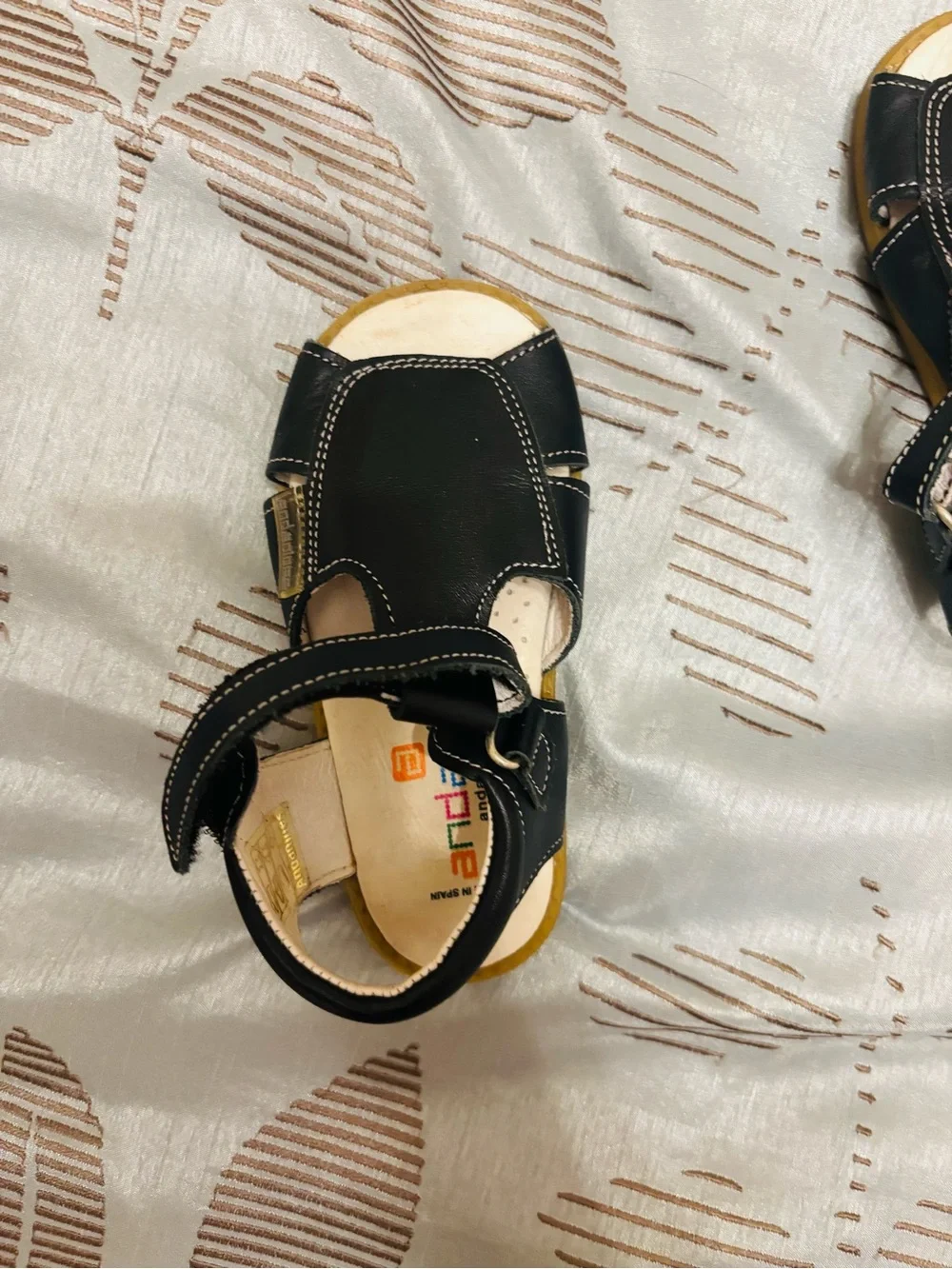 Andanines Leather Sandals | EU 23 | Navy Blue | Made in Spain | Like New